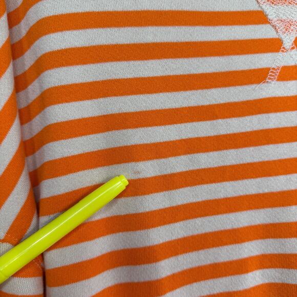 Free People Classic Striped Oversized Crewneck Womens XL Sweater Orange NEW - Picture 6 of 13